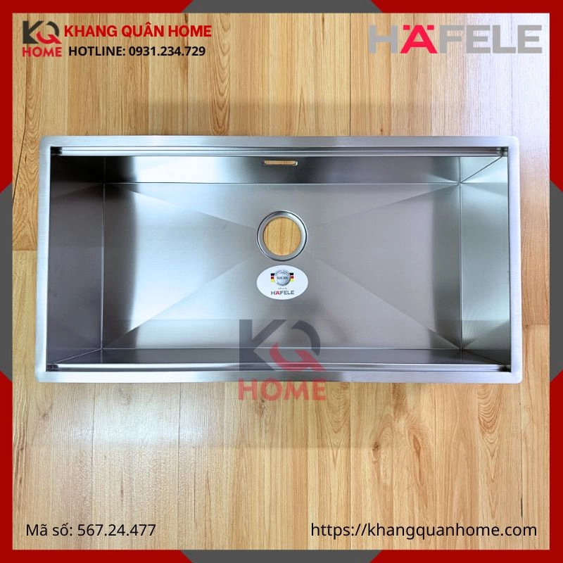 Hình thực tế Chậu rửa chén inox WS R0 HS24-SSN1S-8644_SILVER Hafele 567.24.477
