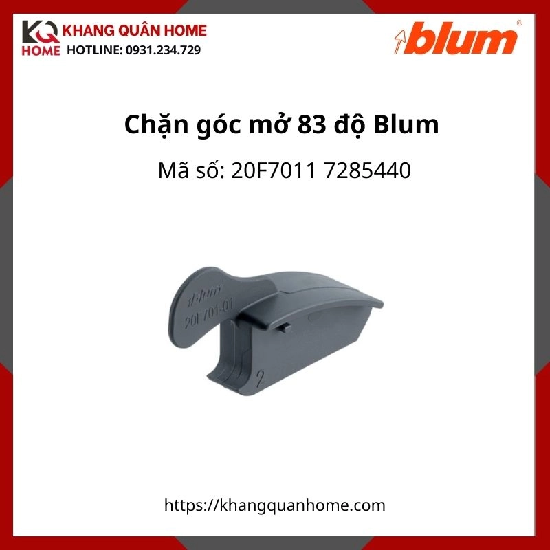 Chặn góc mở 83° Blum cho bộ tay nâng 2 cánh Aventos HF 20F7011 7285440_khangquanhome.com