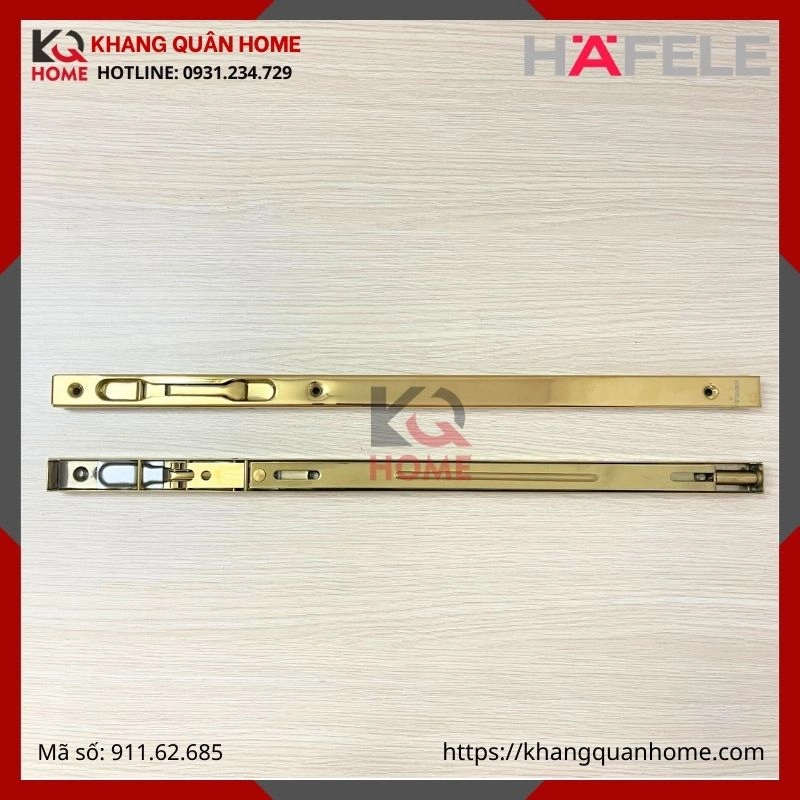 Chốt âm dài 450mm màu đồng bóng Hafele 911.62.685