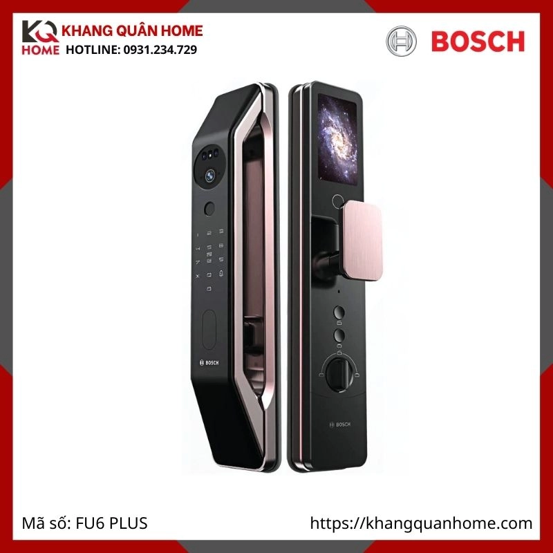 Khóa điện tử FACE ID Bosch FU6 PLUS Màu Copper
