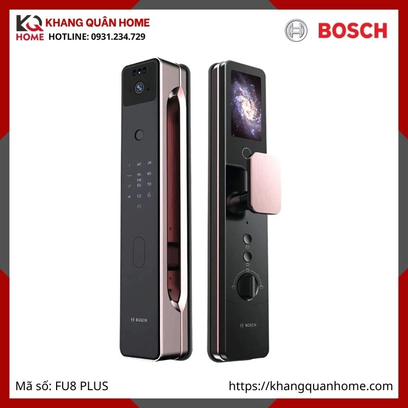 Khóa điện tử FACE ID Bosch FU8 PLUS Màu Copper
