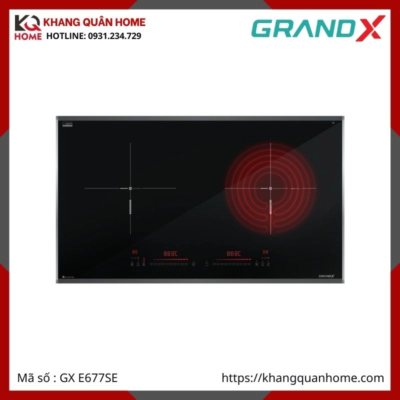 BẾP HỒNG NGOẠI KẾT HỢP TỪ GRANDX GX E677SE