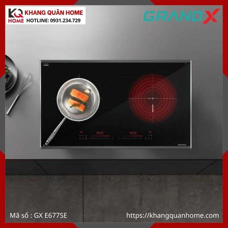 BẾP HỒNG NGOẠI KẾT HỢP TỪ GRANDX GX E677SE