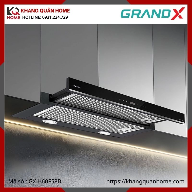 MÁY HÚT MÙI ÂM TỦ GRANDX 600MM GX H60F58B