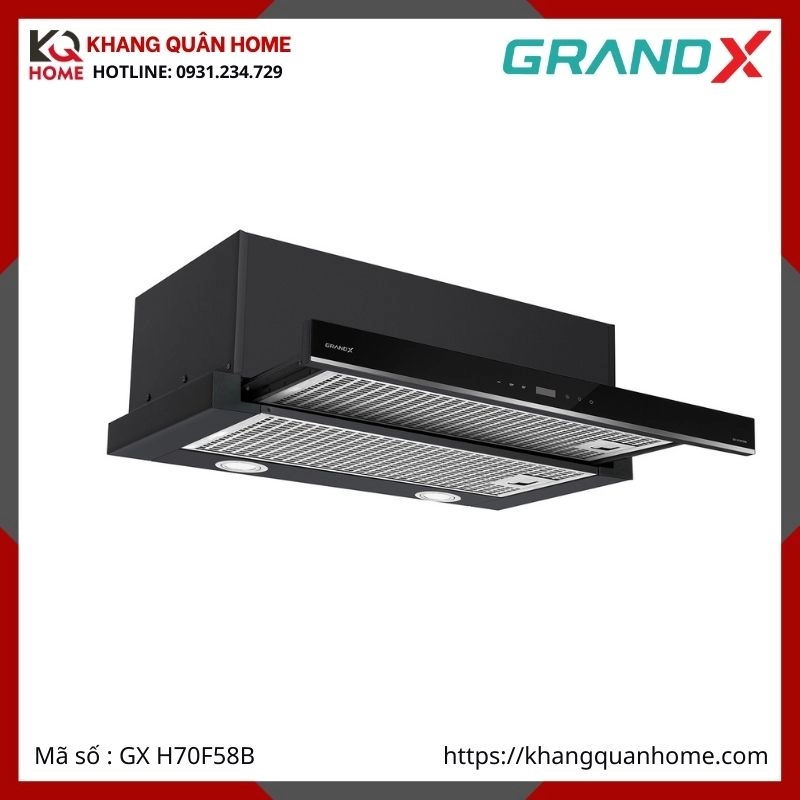 MÁY HÚT MÙI ÂM TỦ GRANDX 700MM GX H70F58B
