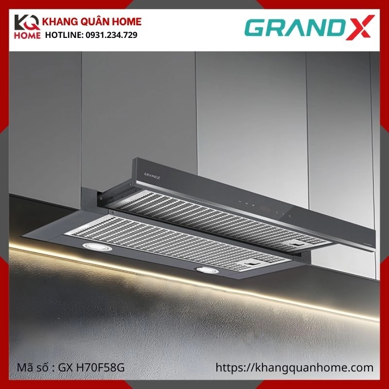 MÁY HÚT MÙI ÂM TỦ GRANDX 700MM GX H70F58G