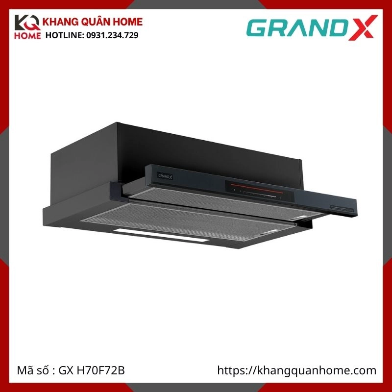 MÁY HÚT MÙI ÂM TỦ GRANDX 700MM GX H70F72B