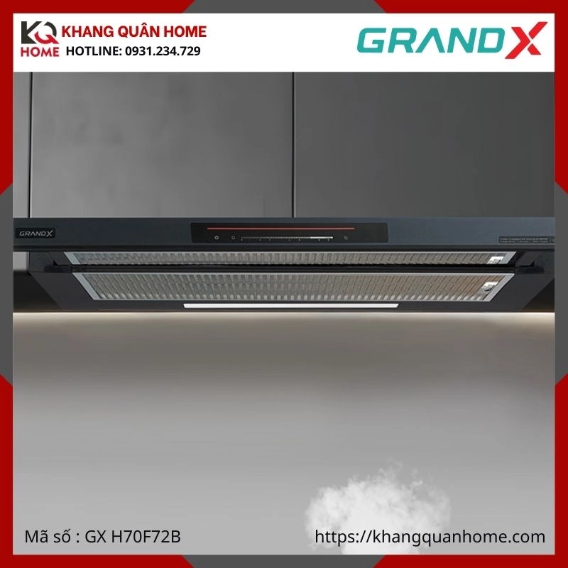 MÁY HÚT MÙI ÂM TỦ GRANDX 700MM GX H70F72B