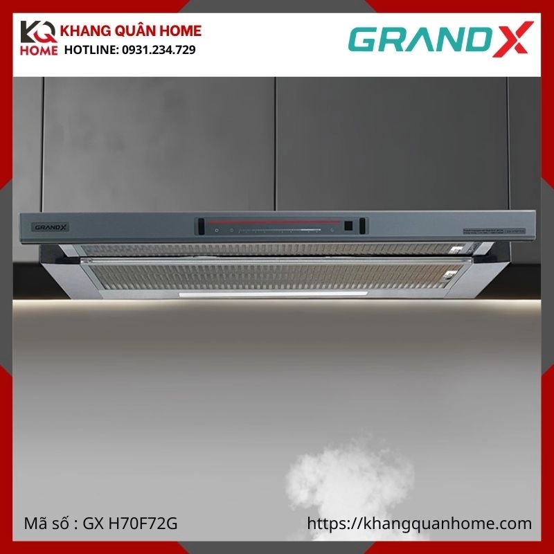 MÁY HÚT MÙI ÂM TỦ GRANDX 700MM GX H70F72G