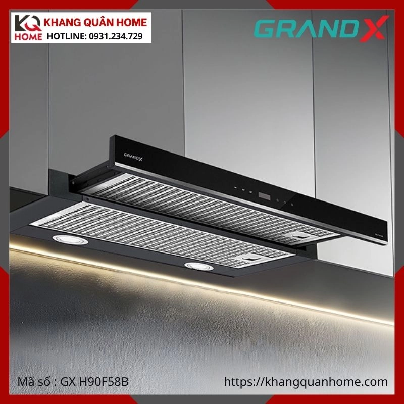 MÁY HÚT MÙI ÂM TỦ GRANDX 900MM GX H90F58B