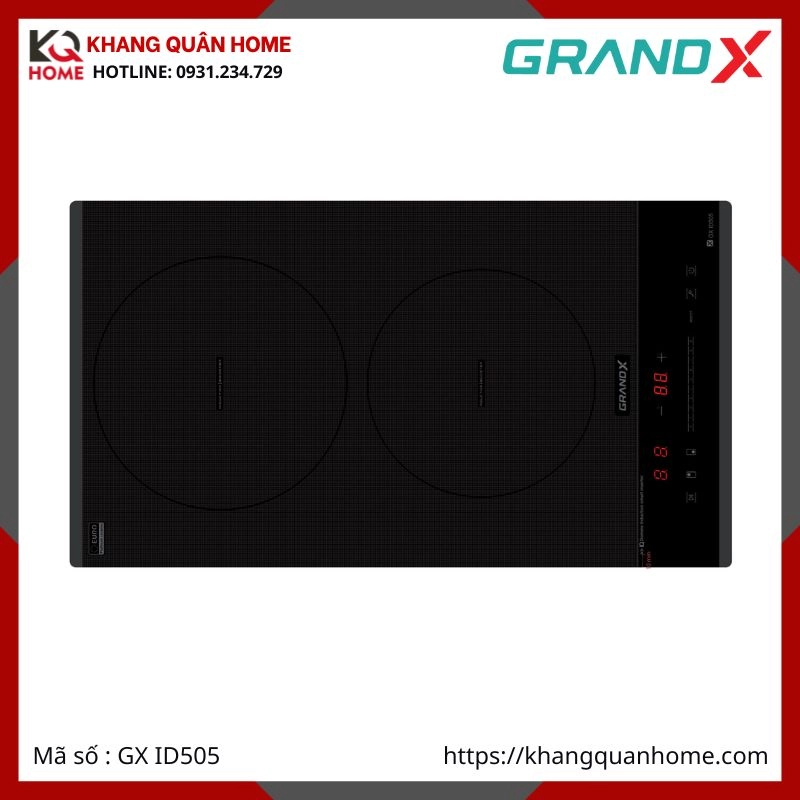 BẾP TỪ DOMINO 2 VÙNG NẤU GRANDX GX ID505