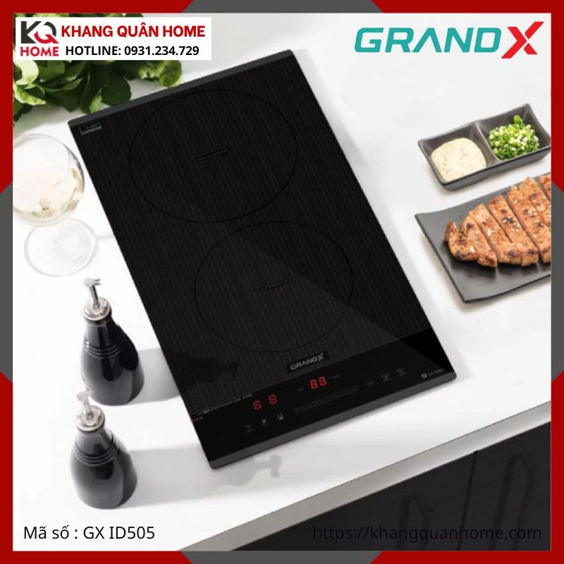 BẾP TỪ DOMINO 2 VÙNG NẤU GRANDX GX ID505