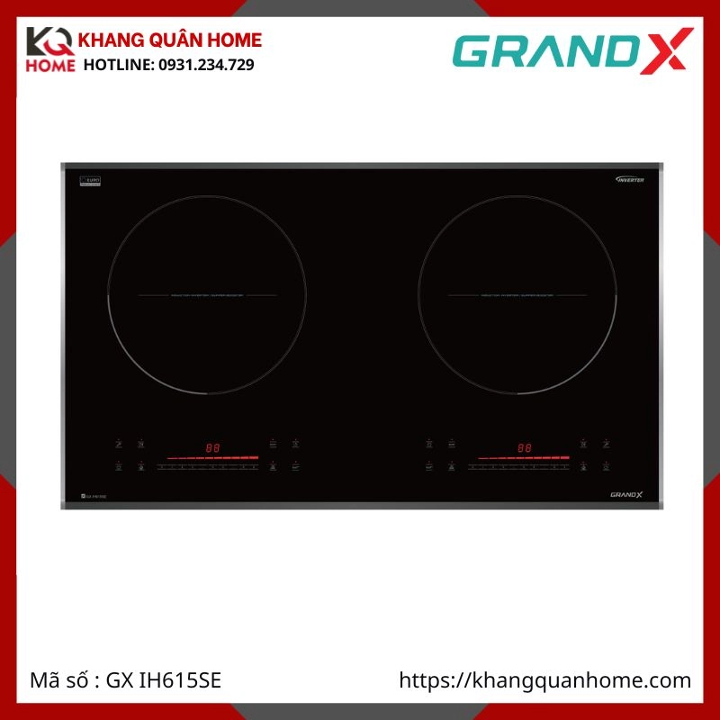 BẾP TỪ 2 VÙNG NẤU GRANDX GX IH615SE