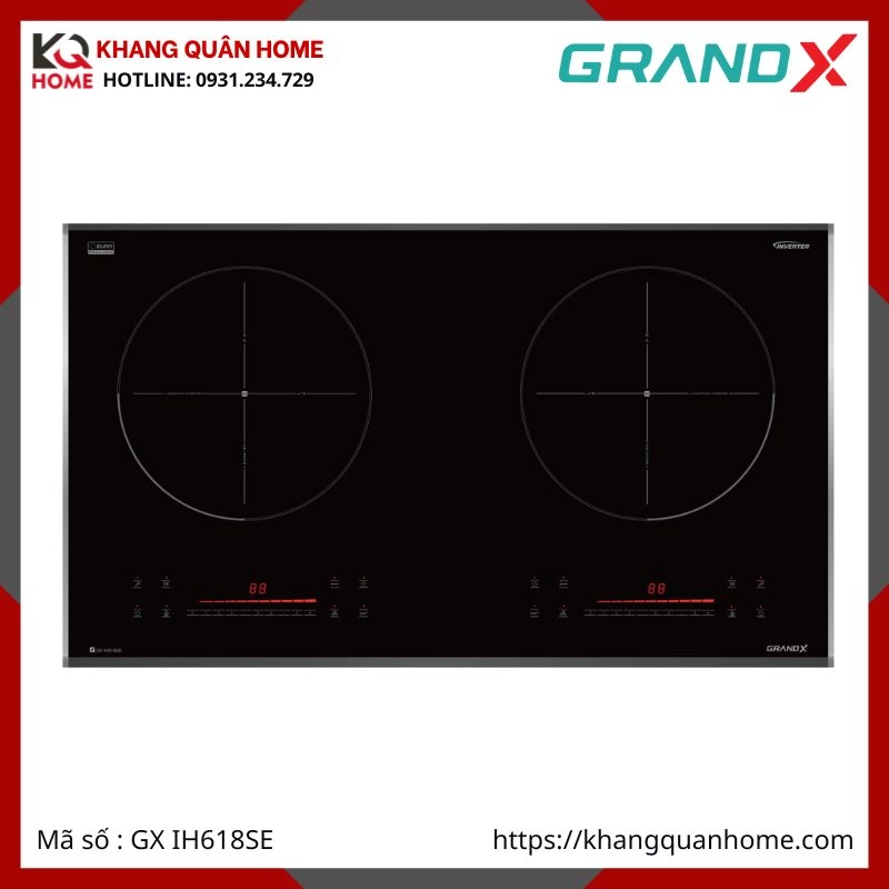 BẾP TỪ 2 VÙNG NẤU GRANDX GX IH618SE