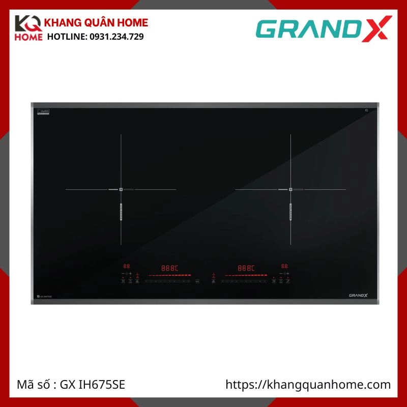 BẾP TỪ 2 VÙNG NẤU GRANDX GX IH675SE