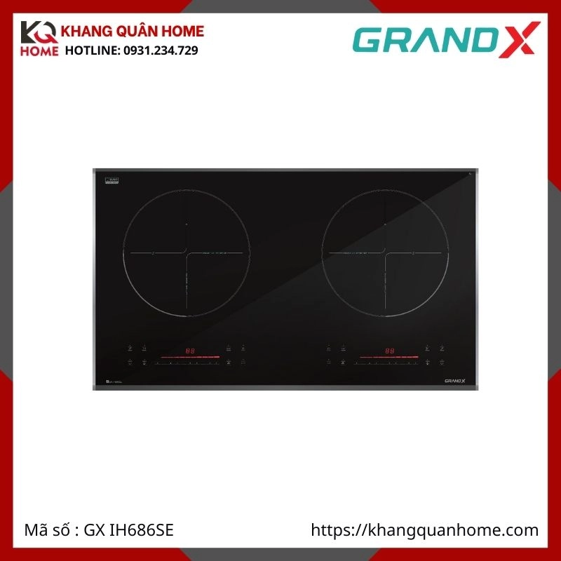 BẾP TỪ 2 VÙNG NẤU GRANDX GX IH686SE