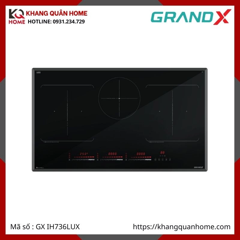 BẾP TỪ 3 VÙNG NẤU GRANDX GX IH736LUX
