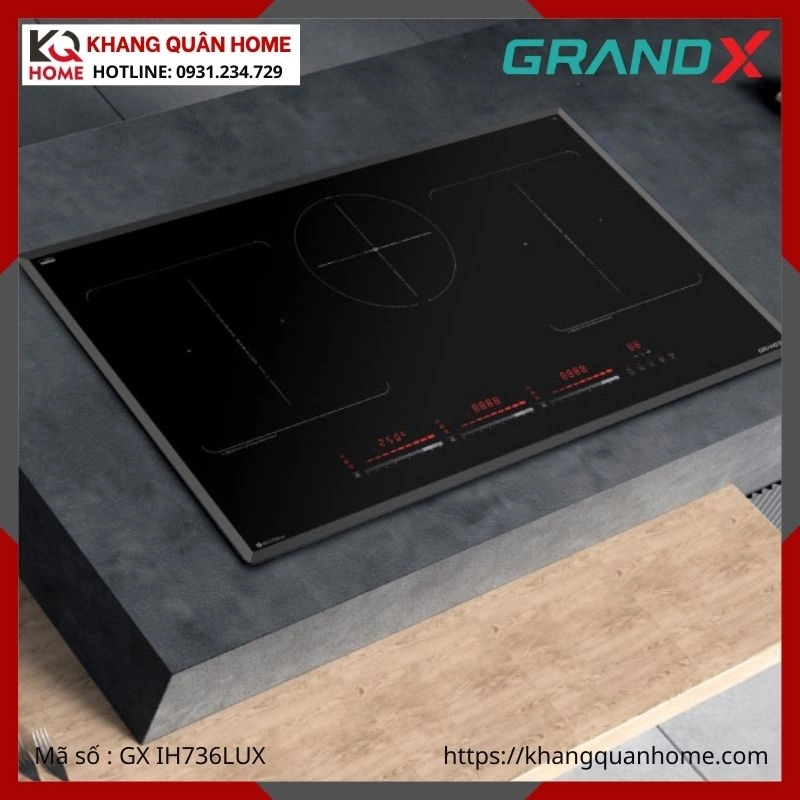 BẾP TỪ 3 VÙNG NẤU GRANDX GX IH736LUX