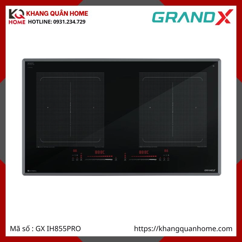 BẾP TỪ 2 VÙNG NẤU GRANDX GX IH855PRO