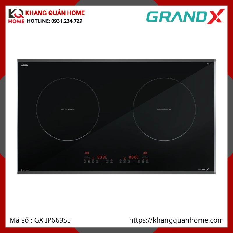 BẾP TỪ 2 VÙNG NẤU GRANDX GX IP669SE