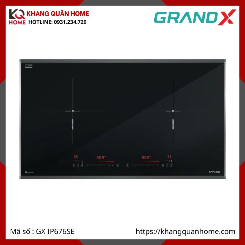 BẾP TỪ 2 VÙNG NẤU GRANDX GX IP676SE