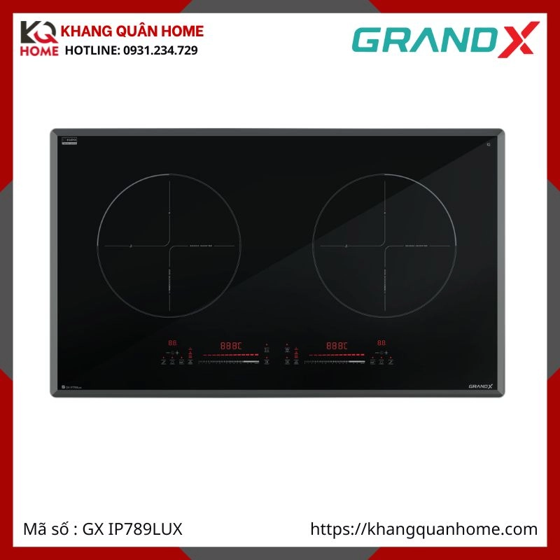 BẾP TỪ 2 VÙNG NẤU GRANDX GX IP789LUX