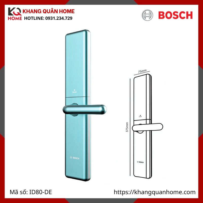 Khóa điện tử Bosch ID80-DE Màu Xanh