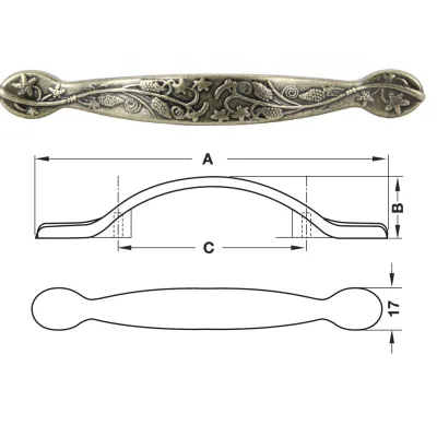 Tay nắm cổ điển Hafele 122.07.121