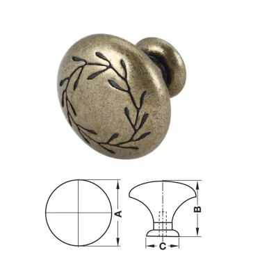 Tay nắm cổ điển tròn Hafele 122.07.130