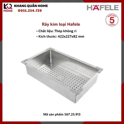 Rây kim loại Hafele 422x227x82 mm 567.25.913