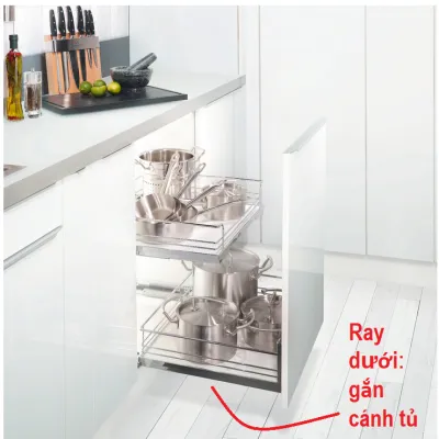 Rổ kéo, gắn với cửa tủ, 500mm Hafele 540.24.505