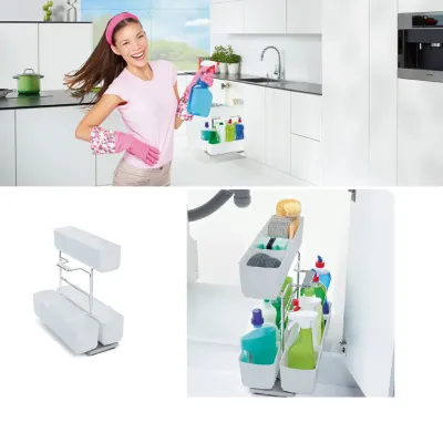 Bộ rổ kéo Kesseböhmer Cleaning Agent – Màu trắng Hafele 545.48.911