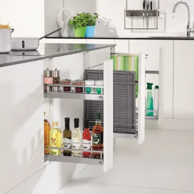 Bộ rổ kéo 2 tầng Màu hoàn thiện Chrome Hafele 545.61.028