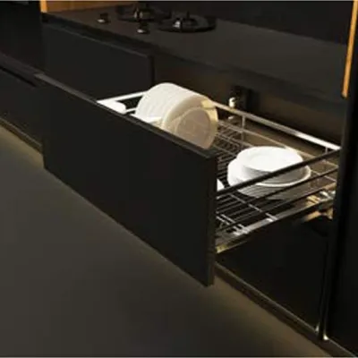 Rổ kéo để chén đĩa Cucina 900mm, Mạ Chrome Hafele 549.08.208