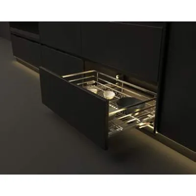 Rổ kéo để xoong nồi Cucina 800mm, Mạ Chrome Hafele 549.08.227