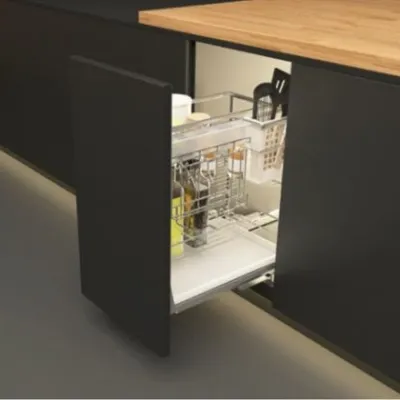 Rổ kéo để dao thớt, chai lọ Cucina 300mm Inox 304 549.20.013