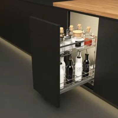 Rổ kéo gia vị đa năng Cucina 300mm Inox 304, 549.20.033