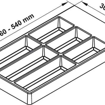 Khay chia đa năng đựng dao kéo thìa nĩa Hafele 556.70.040
