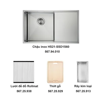 Khuyến mãi Combo 3- Trọn bộ chậu inox Häfele HS21-SSD1S60  - 567.94.019