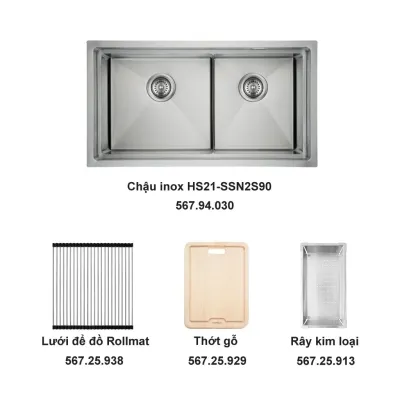 Khuyến mãi Combo 5-Trọn bộ chậu inox Häfele HS21-SSN2S90- 567.94.039
