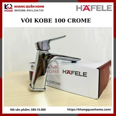 Vòi lavabo Hafele Kobe 100 chrome nóng lạnh 589.15.000
