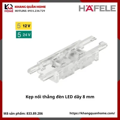 Kẹp Nối Thẳng Cho Đèn Led Dây 8mm Hafele 833.89.206