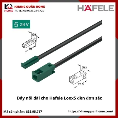 Dây nối dài cho LED Hafele Loox5 24V 2000mm-  833.95.717