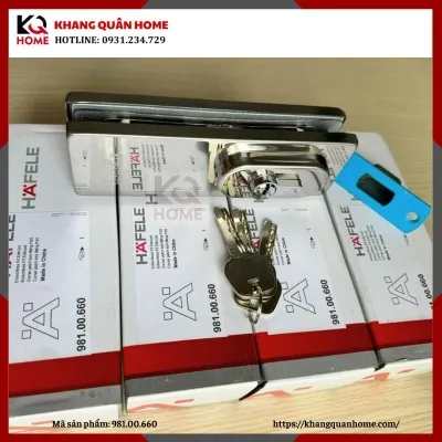 Khóa Kẹp Chân Kính Hafele Inox Bóng - 981.00.660