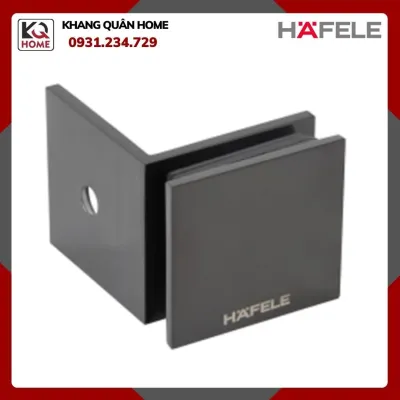 Kẹp Kính - Tường 90º Có Đế Màu Đen Hafele 981.77.911