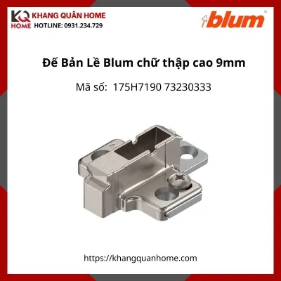 Đế Bản Lề Blum chữ thập 175H7190 7323033  cao 9mm