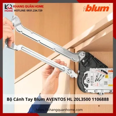 Bộ 2 Cánh Tay Blum  AVENTOS HL tủ cao 350 - 399mm 20L3500 1106888
