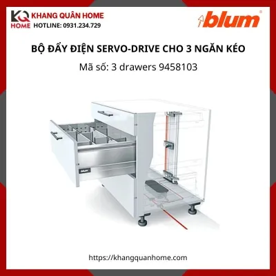 BỘ ĐẨY ĐIỆN BLUM SERVO-DRIVE CHO 3 NGĂN KÉO 3 DRAWERS 9458103