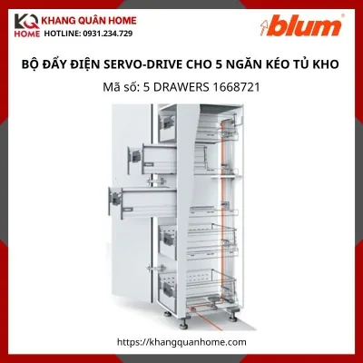 BỘ ĐẨY ĐIỆN BLUM SERVO-DRIVE CHO 5 NGĂN KÉO TỦ THỰC PHẨM 5 DRAWERS 1668721
