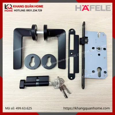 Bộ khóa tay nắm DIY Hafele set D màu đen 499.63.625